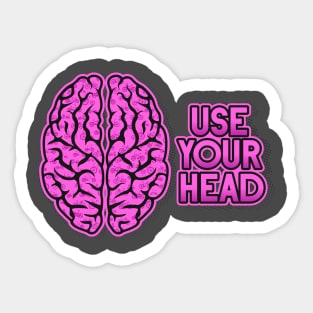 Use Your Head, Use Helmet 2 Sticker